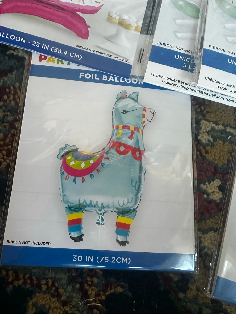 Rainbow Unicorn, Llama & Mermaid Foil Balloon Lot of 12 SEALED